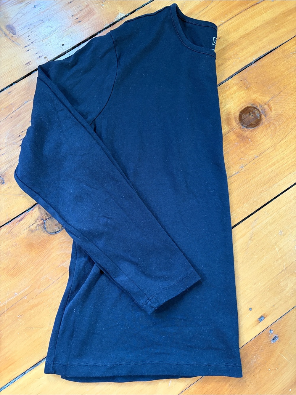 L.L. Bean Black Long-sleeve Supima Cotton Tee, Women’s XL